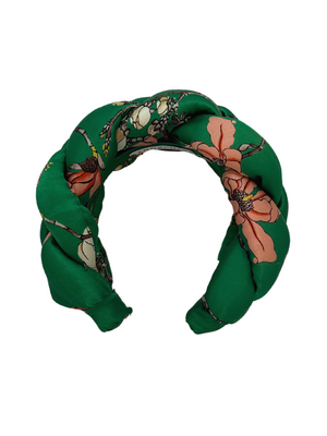 Floral Green Maxi Tresse Headband