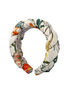 Floral Silk Twill Headband