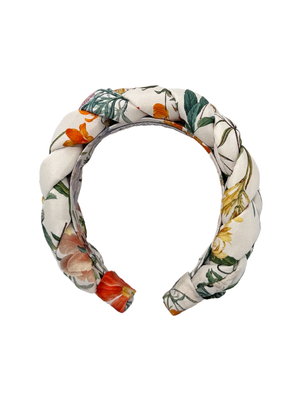 Floral Silk Twill Headband