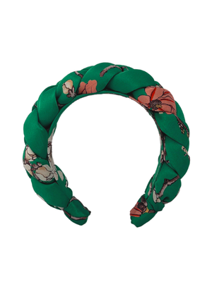 Cerchietto Mini Tresse - Stampa Verde e Rosa